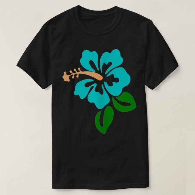 Camiseta Flor Turquoise Hibiscus (Frente do Design)