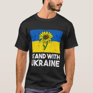 Camiseta Flor Ucraniana Girassol Apoie a Ucrânia