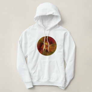Camiseta Flor verde-laranja-abstrato Vermelho Castanho-Cast