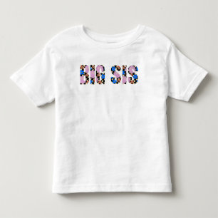 Camiseta Flor Verificado Com "Big Sis" Retro