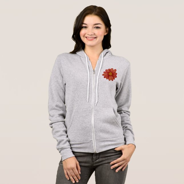 Camiseta flor vermelha (Frente Completa)