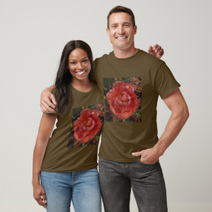 Camiseta flor vermelha