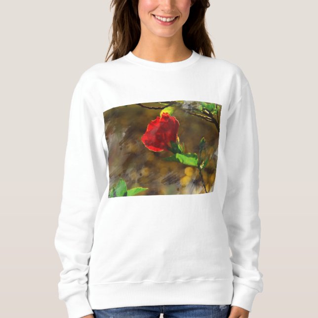 Camiseta Flor Vermelha da Mamãe (Frente)