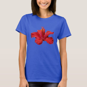 Camiseta Flor vermelha havaiana tropical do hibiscus do