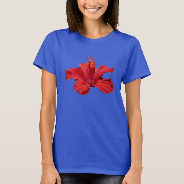 Camiseta Flor vermelha havaiana tropical do hibiscus do (Frente)