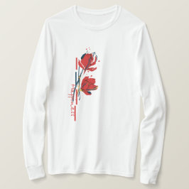 Camiseta Flor vibrante minimalista