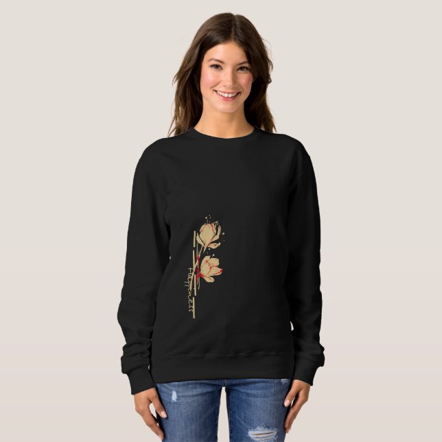 Camiseta Flor vibrante minimalista (Frente Completa)