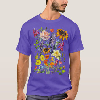 Camiseta Flor Vintage Botânica
