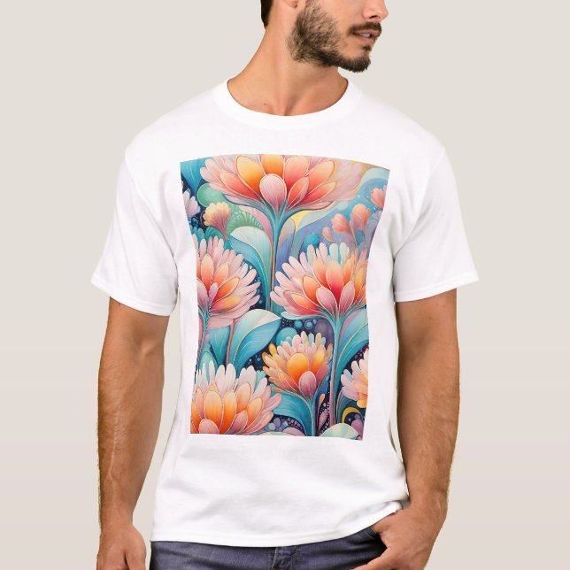 Camiseta Flora 4 Pastel Floral (Frente)