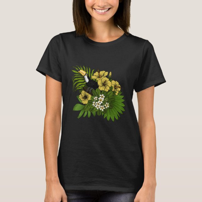 Camiseta Flora tropical e tucano 2 (Frente)
