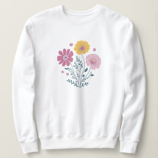 Camiseta Florais de Cores Aquáticas