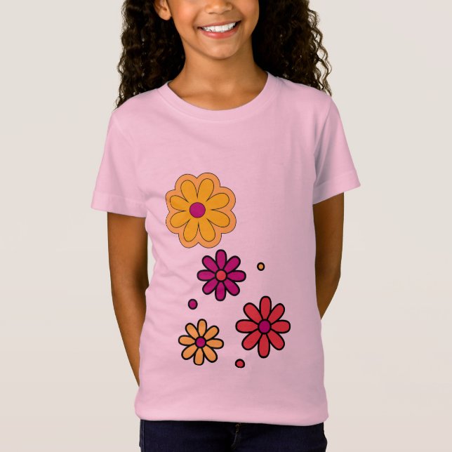 Camiseta Florais de Margarida de Verão para Mulheres (Frente)