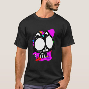 Camiseta Florais Gato Mexicano Dia dos Mortos Dia De Muerto