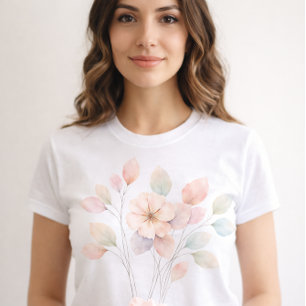 Camiseta Florais Pastel Perfeitos