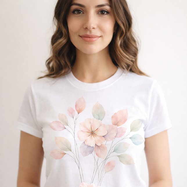 Camiseta Florais Pastel Perfeitos (Criador carregado)