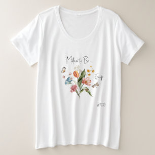 Camiseta Florais Vintage, Chás de Bebê para a Futura Mamãe