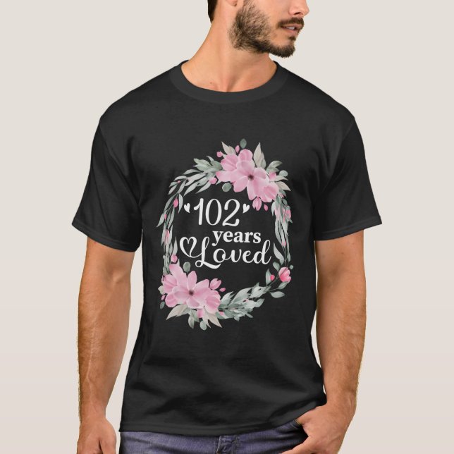 Camiseta Floral 102 Aniversário 102º (Frente)