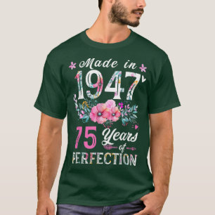 Camiseta Floral 75th birthday tshirt for women, Floral Best