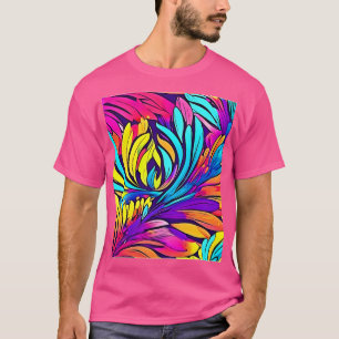 Camiseta Floral Abstrato Vibrante