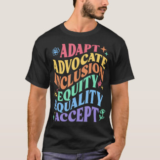 Camiseta Floral Accept Adapt Advocate Inclusion