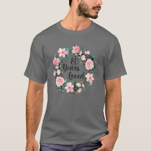 Camiseta Floral Amado A 80 Anos, 80 Aniversário De 80 Anos