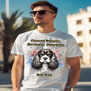Camiseta Floral American Cocker Spaniel
