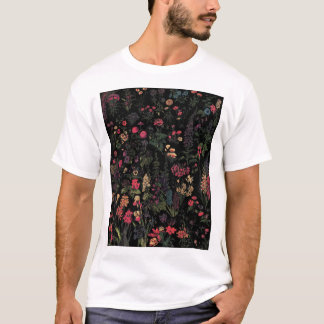 Camiseta Floral Ativa Meia-Noite
