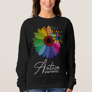 Camiseta Floral Autismo Sensibilização Flor Para Mulheres