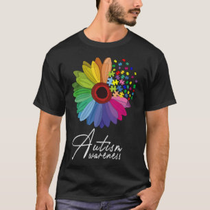 Camiseta Floral Autismo Sensibilização Flor Para Mulheres