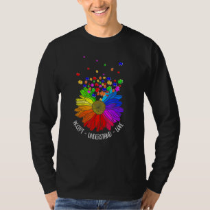 Camiseta Floral Autismo Sensibilização Flor Para Mulheres M