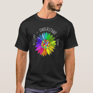 Camiseta Floral Autismo Sensibilização Frota Para Mulheres