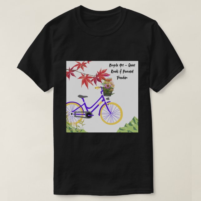 Camiseta Floral Bicycle Motivation Design (Frente do Design)