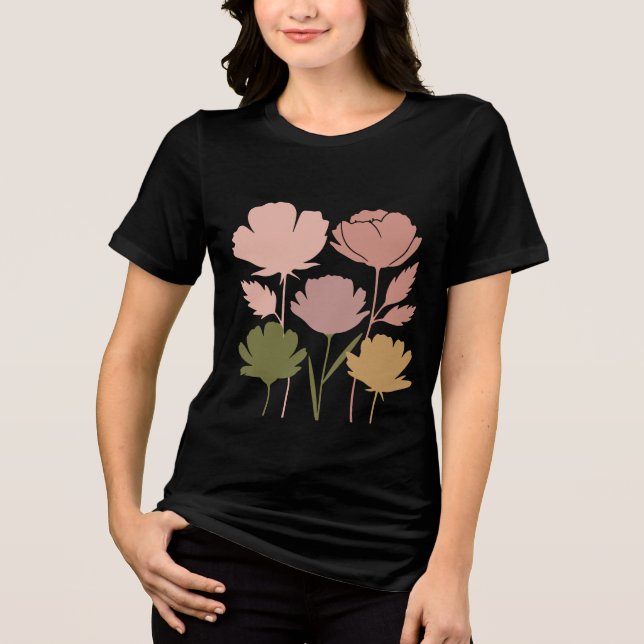 Camiseta Floral Boêmia - Flores Terrestres (Frente)