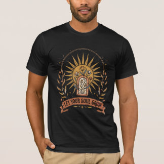 Camiseta Floral Boho Sol - Deixe Sua Alma Crescer