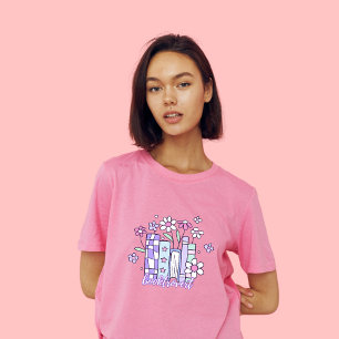 Camiseta Floral Booktrovert - Amor Pastel