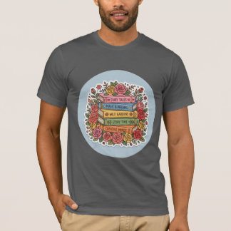 Camiseta Floral Bookworm | Leitura Fofa & Uvas Ros