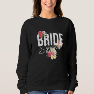 Camiseta Floral Bride Squad Women Bridal Party Flowers Brid