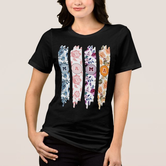 Camiseta Floral Brush Stroke Mama (Frente)