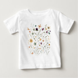 Camiseta Floral & Butterfly, Whimsical Garden-Inspired