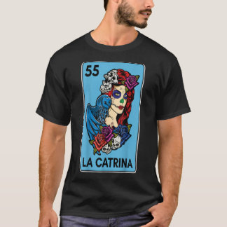 Camiseta Floral Card Mexican Lottery Muertos Day Of Dead La