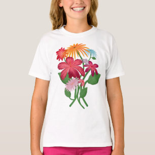 Camiseta Floral Colorida Estética Boho Flor