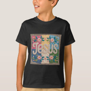 Camiseta Floral Cristão Jesus Páscoa Para Mulheres