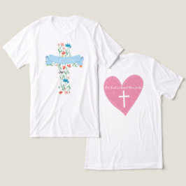 Camiseta Floral Cross John 3:16 Unisex