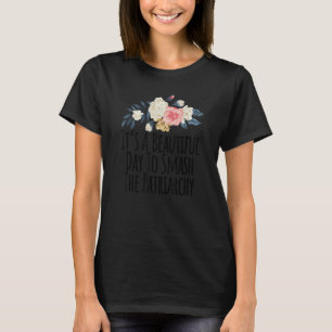 Camiseta Floral Cute É Um Belo Dia Para Esmagar O Prato
