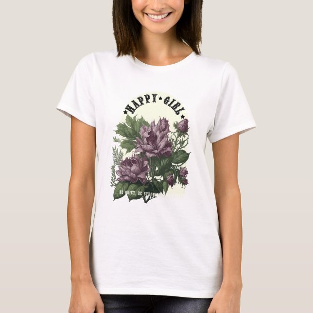 Camiseta floral da Happy Girl (Frente)