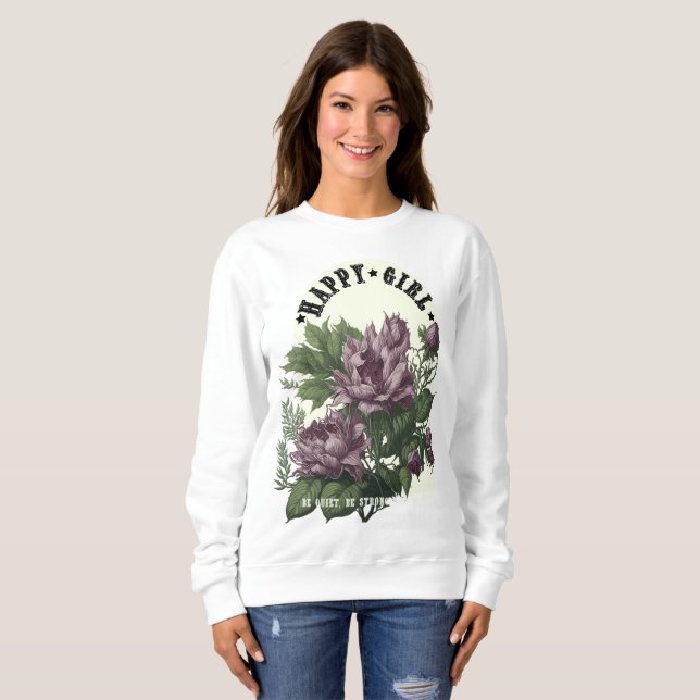 Camiseta floral da Happy Girl (Frente Completa)