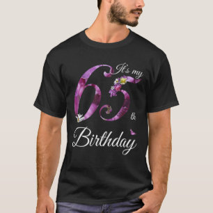 Camiseta Floral de 65 anos 1956 É o meu presente de aniver