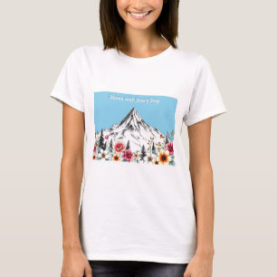 Camiseta Floral de Aquarela
