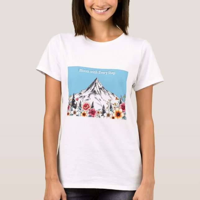 Camiseta Floral de Aquarela (Frente)