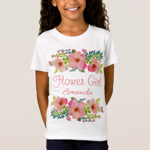 Camiseta Floral de aquarela personalizado